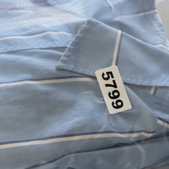 Citizens of Humanity Kayla Shirt XS Blue Canyon Stripe Button Up Poplin Cotton - Picture 16 of 16